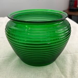 Vintage Dark Green Glass Bowl